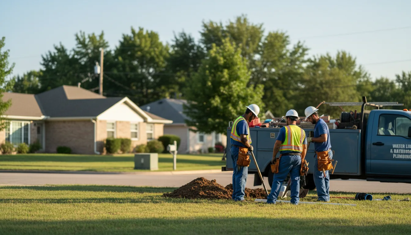 Residential water line and bathroom plumbing service in Albion, WA